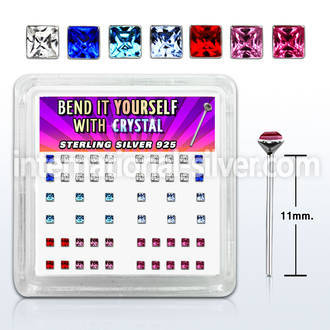 nysqbx bend it to fit nose studs silver 925 nose