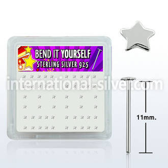 nyxsa bend it to fit nose studs silver 925 nose