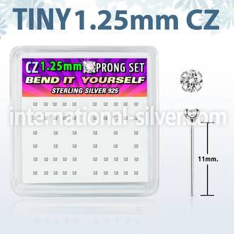 nyzbc12 bend it to fit nose studs silver 925 nose