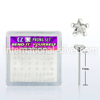 nyzbsc bend it to fit nose studs silver 925 nose