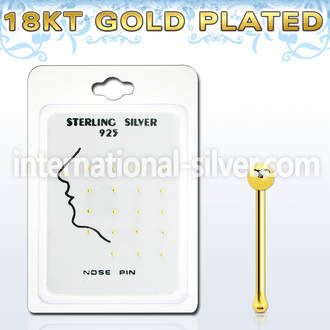 p18kgb nose bone silver 925 nose