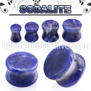 pgsss sodalite stone double flare ear plug