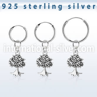 phod45 925 silver ear ring ear stud choose piercing