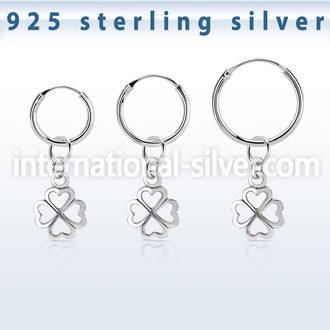 phod46 925 silver ear ring ear stud piercing