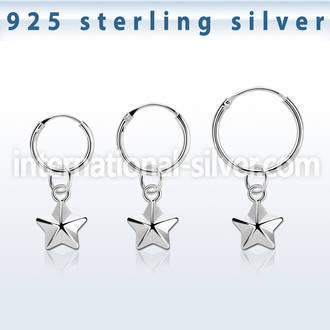 phod49 925 silver ear ring ear stud choose piercing