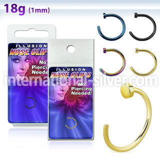 pkcltn fake illusion hoops anodized surgical steel 316l nose