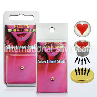 pkml10 fake illusion body jewelry silver 925 belly button