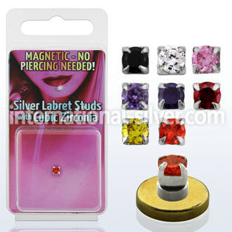 pkmz3m fake illusion body jewelry silver 925 belly button