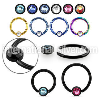 rccrt4 hoops captive rings anodized surgical steel 316l eyebrow