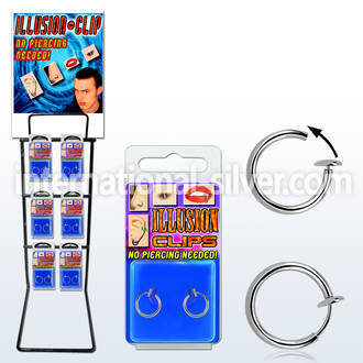 rkclp fake illusion hoops others ear lobe