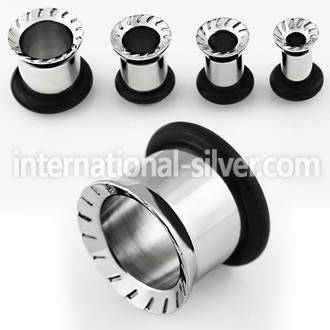 rpg high polished 316l steel single flared tunnel w bevel