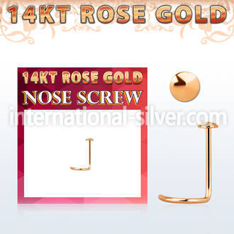 rsrd l shape nose studs gold nose