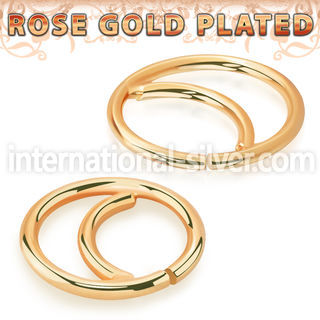 rssea18 rosegold plating silver seamless nose ring hoop moon