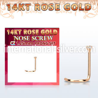 rszm12 l shape nose studs gold nose