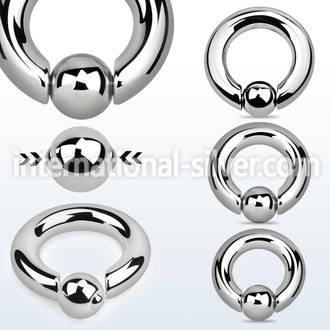 sbcr4 hoops captive rings surgical steel 316l ear lobe