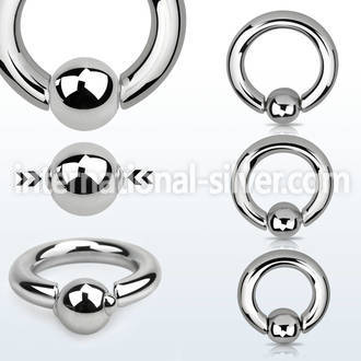 sbcr6 hoops captive rings surgical steel 316l ear lobe