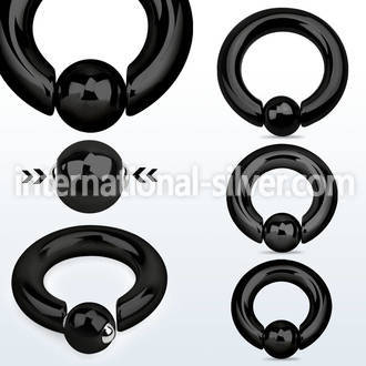 sbcrt4 hoops captive rings anodized surgical steel 316l ear lobe