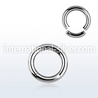 seg8 seamless segment rings surgical steel 316l ear lobe