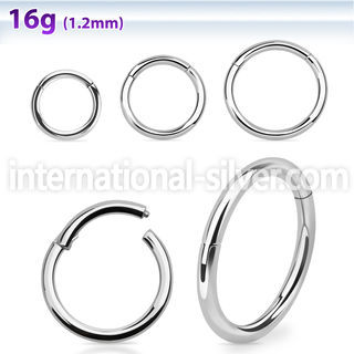 segh16 seamless segment rings surgical steel 316l ear lobe