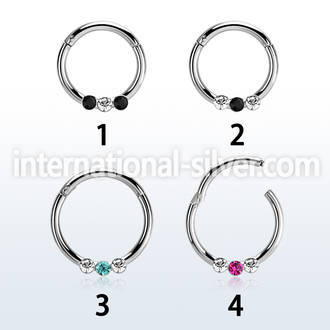 segh16ex surgical steel seamless and segment rings ear lobe eyebrow helix intim septum piercing