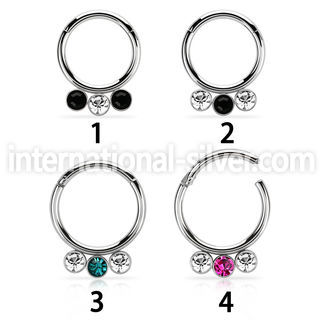 segh16fx surgical steel seamless and segment rings ear lobe septum piercing