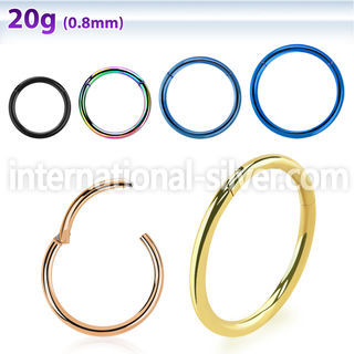 seght20 anodized surgical steel seamless and segment rings ear lobe ear othershelix nose septum tragus piercing