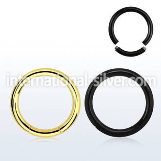 segt10 seamless segment rings anodized surgical steel 316l ear lobe