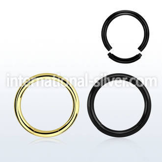 segt12 seamless segment rings anodized surgical steel 316l ear lobe