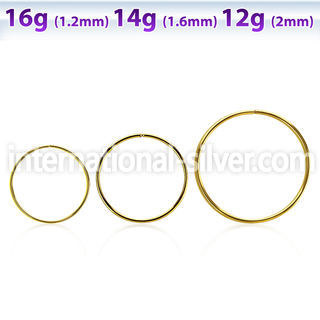 sellg gold pvd plated surgical steel xl sized seamless ring