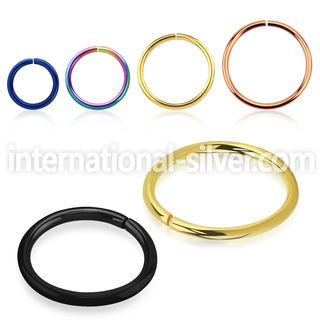 selt18 seamless segment rings anodized surgical steel 316l nose