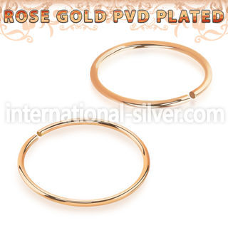 seltt22 surgical steel seamless nose ring rose gold pvd