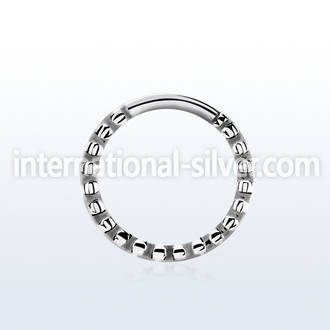 sepdd annealed steel seamless septum ring 16g w rough pattern