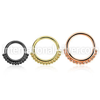 septn seamless segment rings anodized surgical steel 316l ear lobe