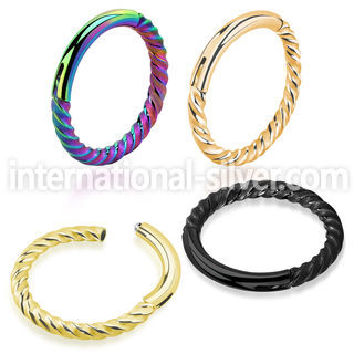 sgtsh20 anodized steel hinged segment hoop twisted wire