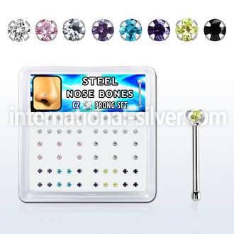 snbz2xm surgical steel nose bones nose  piercing