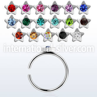 snr4 fake illusion hoops surgical steel 316l nose