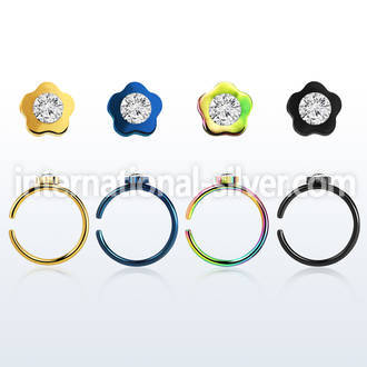 snrt1 fake illusion hoops anodized surgical steel 316l nose