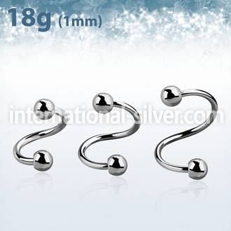 sp18b3 spirals twisters surgical steel 316l eyebrow