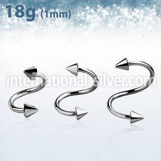 sp18cn3 spirals twisters surgical steel 316l eyebrow
