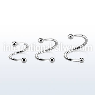 speb25 spirals twisters surgical steel 316l eyebrow