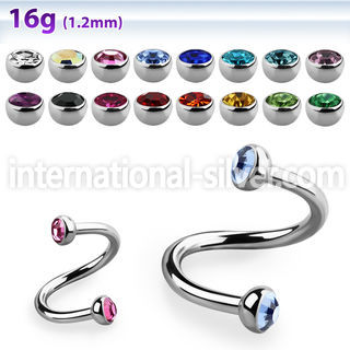 spehjb3 spirals twisters surgical steel 316l eyebrow