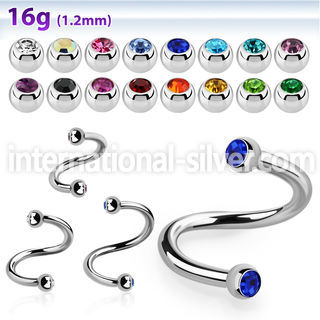 spejb25 spirals twisters surgical steel 316l eyebrow