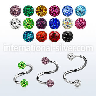 spfr3ss surgical steel spirals and twisters ear othersear lobe ear otherseyebrow helix tragus piercing