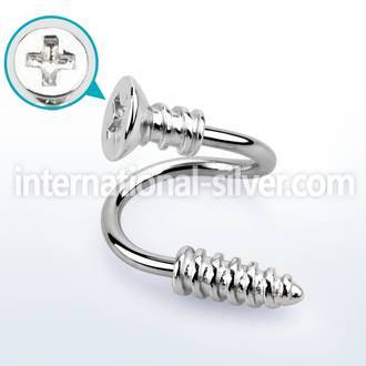 spscw spirals twisters surgical steel 316l labrets chin