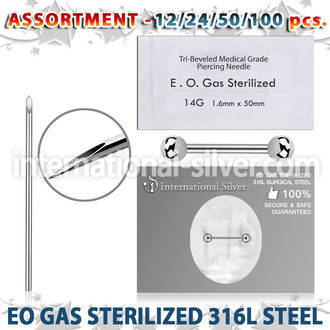sset08 professional piercing kit steel nipple barbell needles