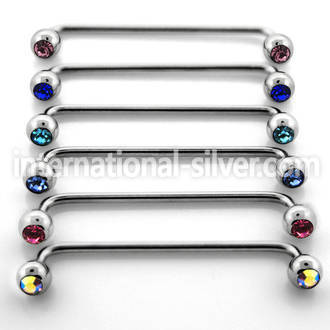 sub2c straight barbells surgical steel 316l surface piercings