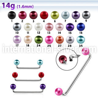 sudpr5 surface piercing surgical steel 316l with acrylic parts surface piercings