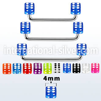 sudvd4 surface piercing surgical steel 316l with acrylic parts surface piercings