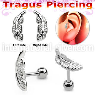 trg2918 straight barbells surgical steel 316l ear lobe