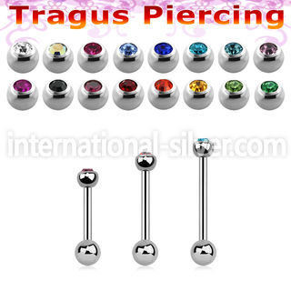 trg45 surgical steel barbells tragus piercing